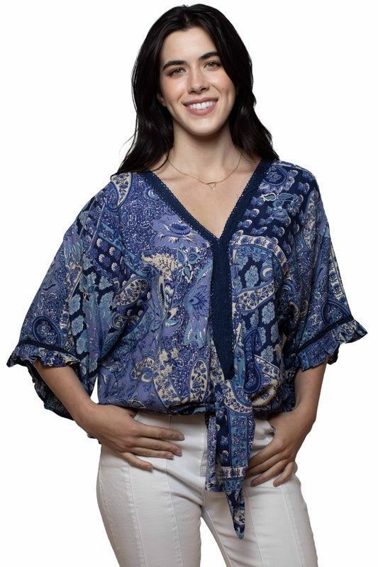 Scully Tie Front Blouse