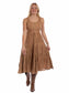 Scully Lace Up Dress - Beige