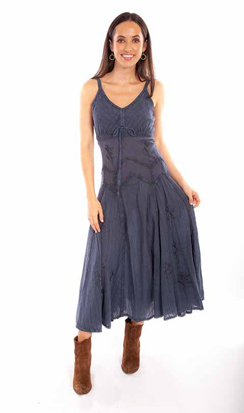 Scully Long Slate Blue Dress