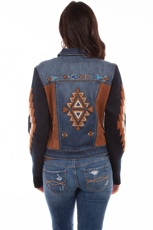 Scully Aztec Embroidered Sweater Sleeve Jacket