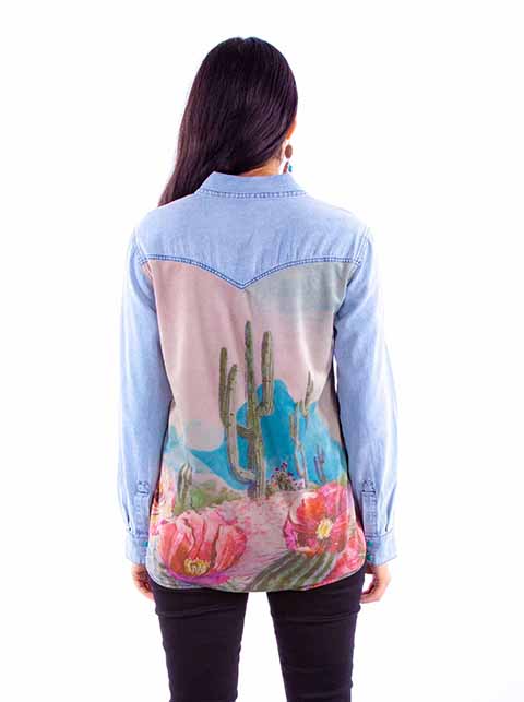 Scully Denim Cactus Top