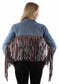 Scully Denim Jacket With Red, White and Blue Fringe