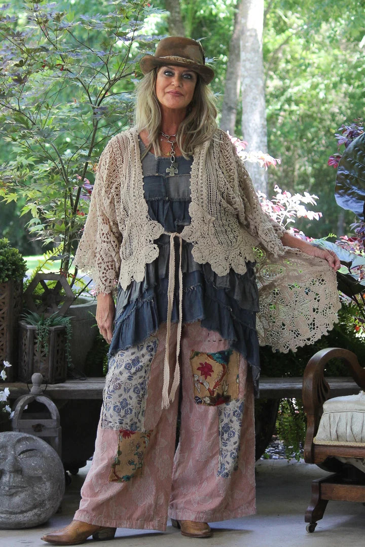 Jaded Gypsy Forever Timeless Split Tails Jacket - Tea Stain