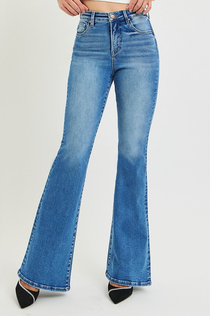 Risen Flare Jeans - Medium Wash