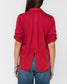 Festive Red Button Down Top