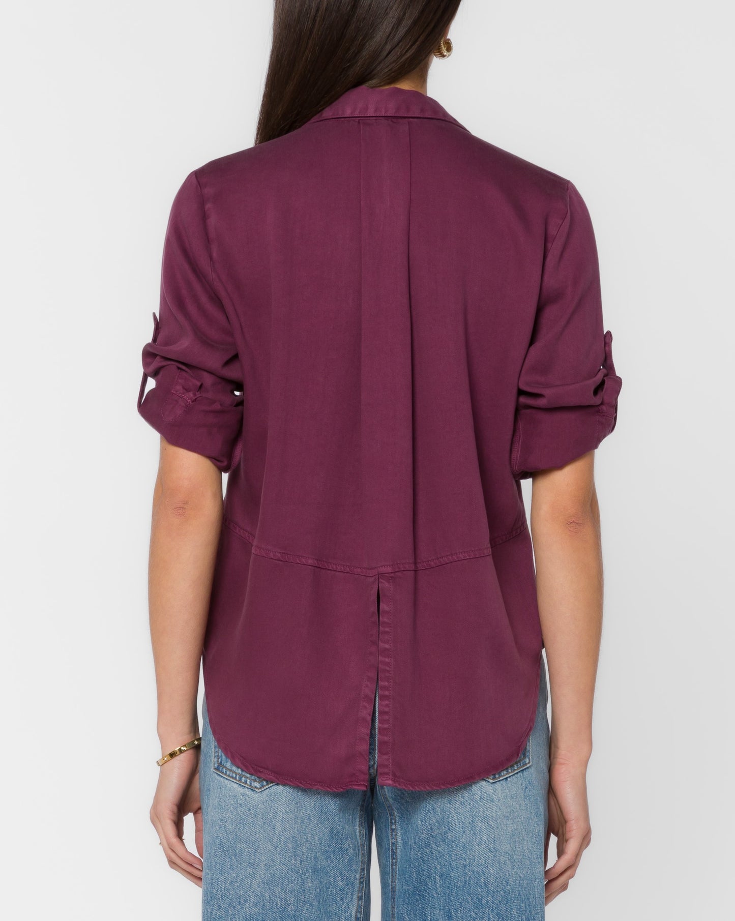 Irish Plum Button Down Top