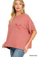 Ribbed Cuffed Sleeve Top - 3 colors