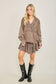 Mineral Wash Tiered Skirt - Ash Oak and Hot Pink