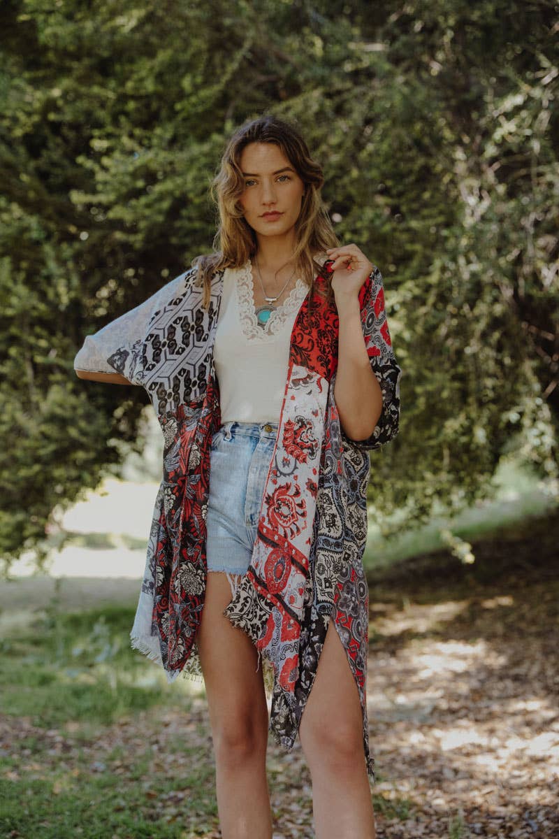Floral Patchwork Kimono