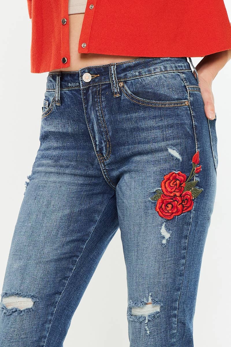 Isla Floral Rose Embroidery