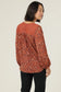 Lace Trim Tie Waist Floral Print Top