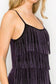 Mineral Wash Purple Fringe Tank