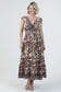 Lola P V-Neck Maxi Dress With Pockets