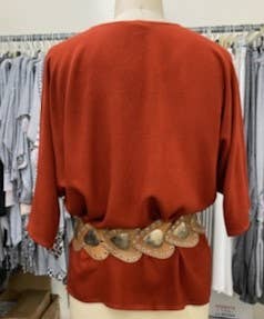 DAIRI Tan Handcrafted Leather Belt With Hearts