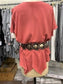 Handcrafted Brown Hearts Leather Belt