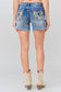 Embroidered Butterfly Shorts