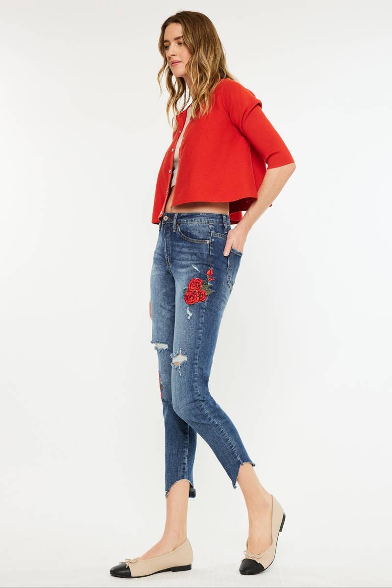 Isla Floral Rose Embroidery