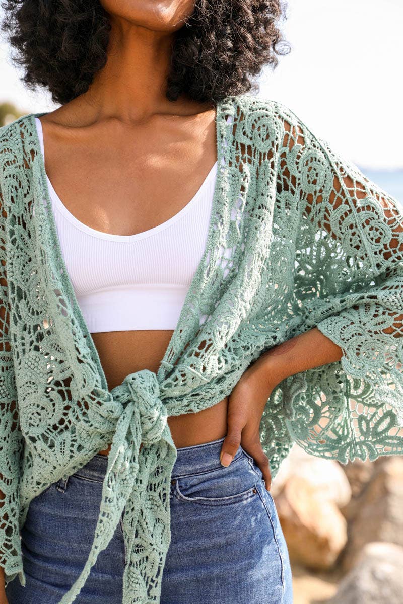Crochet Floral Petal Wrap - 3 Colors