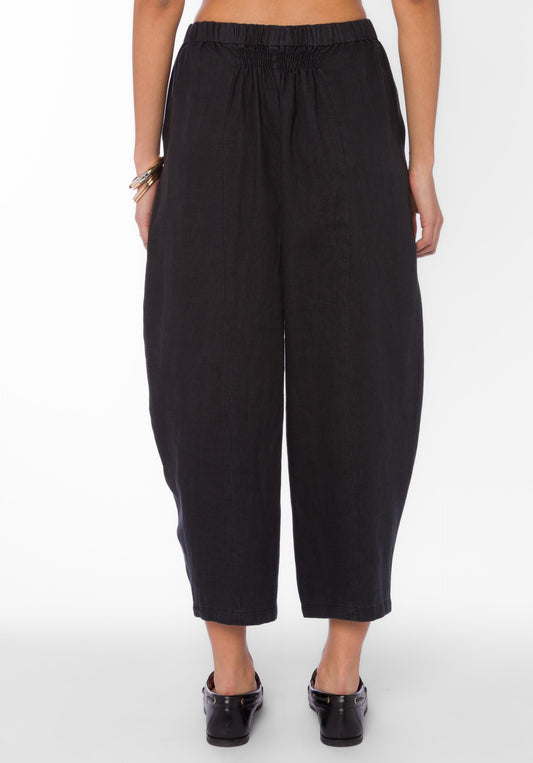 Oriana Black Linen Pants