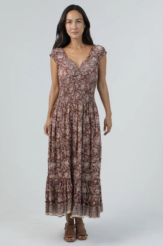 V-Neck Maxi Dress With Pockets