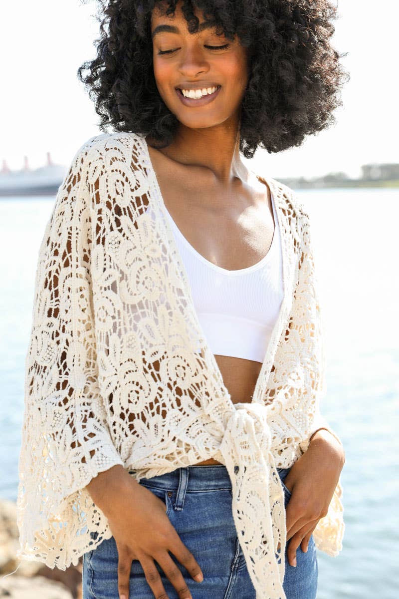 Crochet Floral Petal Wrap - 3 Colors