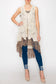 High-Low Crochet Vest With Fringe