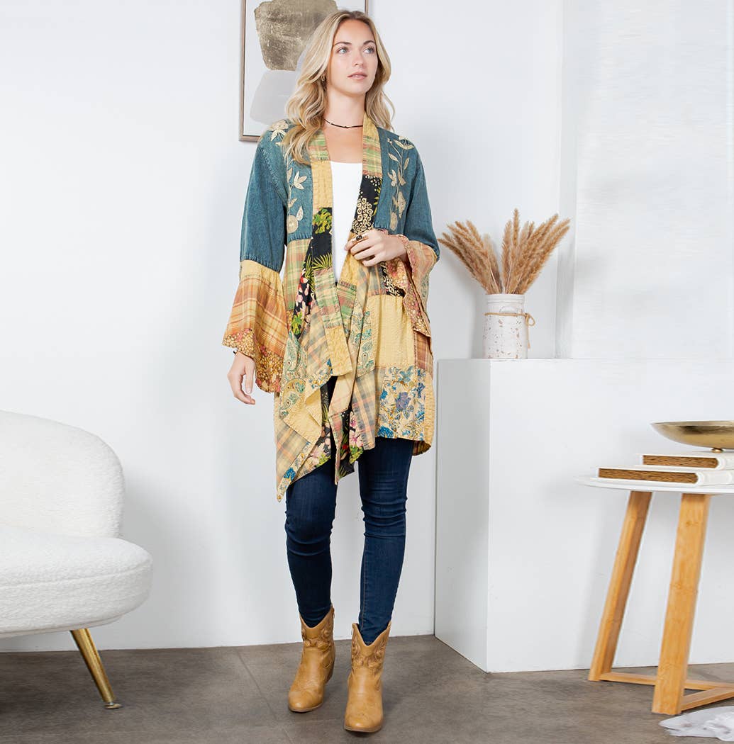 Embroidered Western Boho Shrug