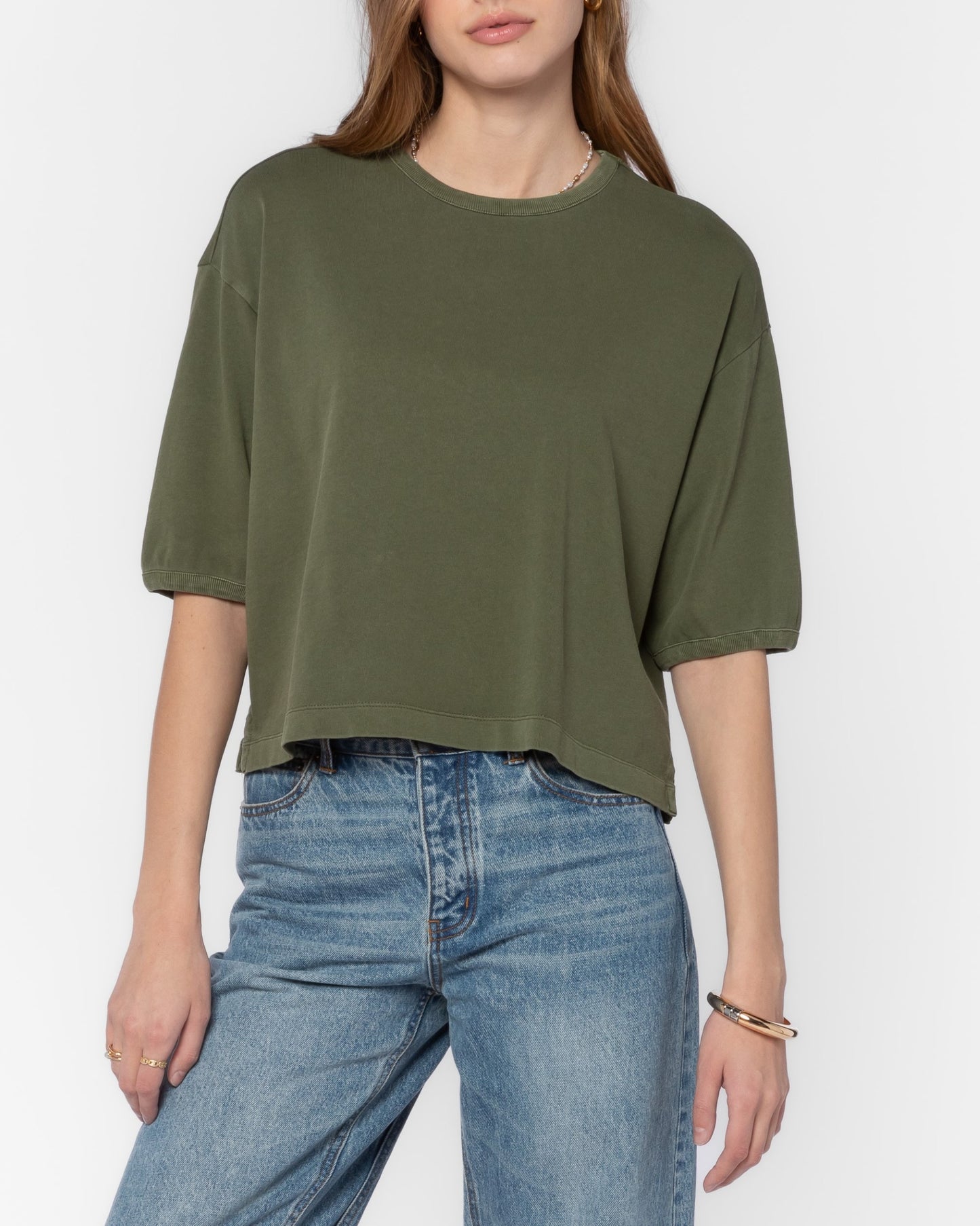 Drop Shoulder Wheatgrass Top