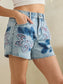 Floral Patch Denim Shorts