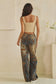 Oli & Hali Burn Out Distressed Wide Leg Pants