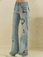 Oli & Hali Floral Heart Embroidery Stretch Jeans