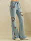 Oli & Hali Floral Heart Embroidery Stretch Jeans