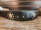 DAIRI Black Leather Belt with Sterling Silver